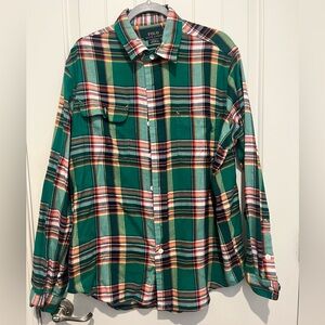 Ralph Lauren Men's Green Plaid Button Down Shirt